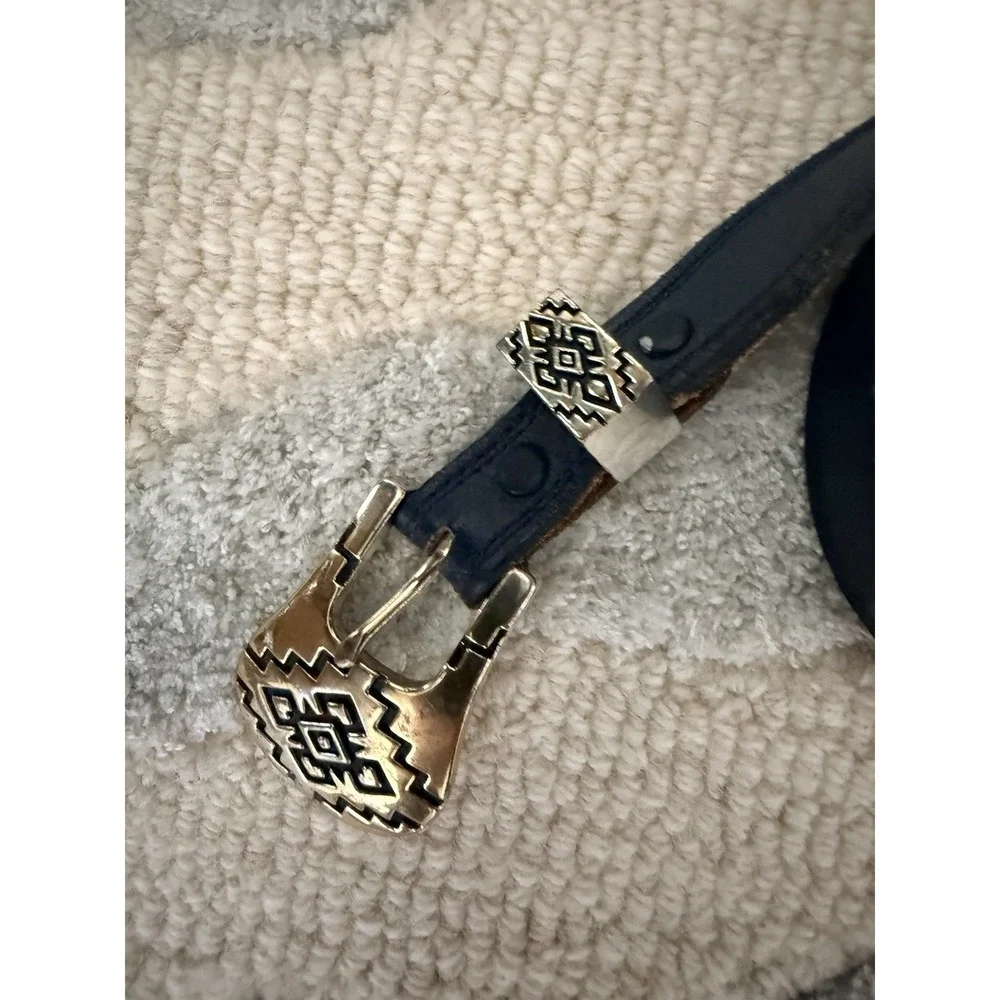 Blue Genuine Leather Nocona Weaved 36